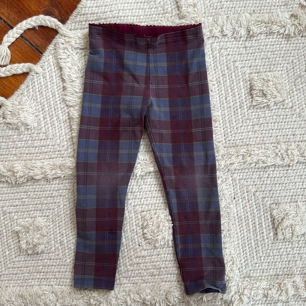 Tea collection plaid leggings